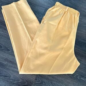 Alfred Dunner Size 12 1980’s  Yellow Pull On Pants